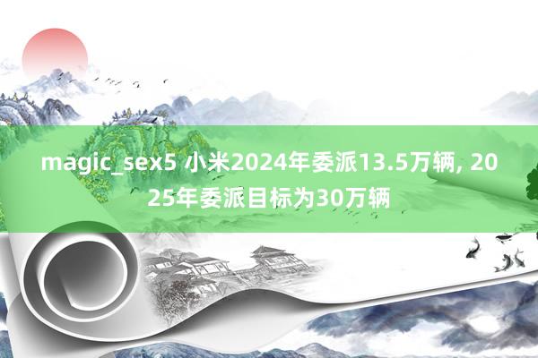magic_sex5 小米2024年委派13.5万辆， 2025年委派目标为30万辆