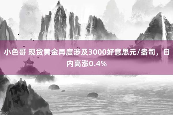 小色哥 现货黄金再度涉及3000好意思元/盎司，日内高涨0.4%