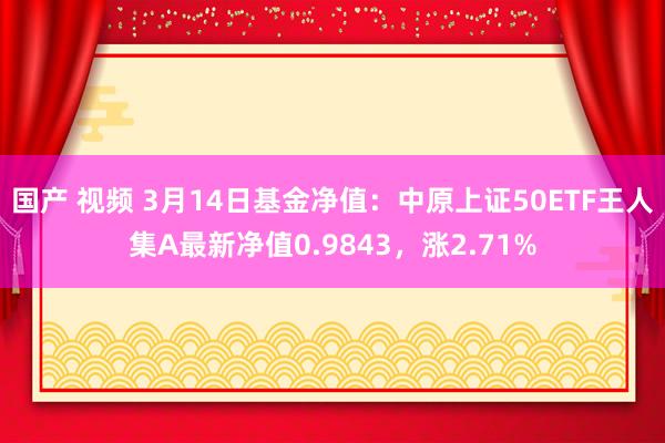 国产 视频 3月14日基金净值：中原上证50ETF王人集A最新净值0.9843，涨2.71%