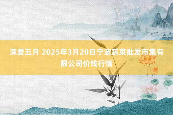 深爱五月 2025年3月20日宁波蔬菜批发市集有限公司价钱行情