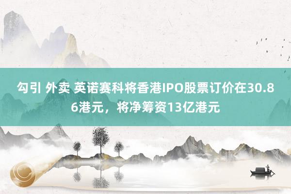勾引 外卖 英诺赛科将香港IPO股票订价在30.86港元，将净筹资13亿港元