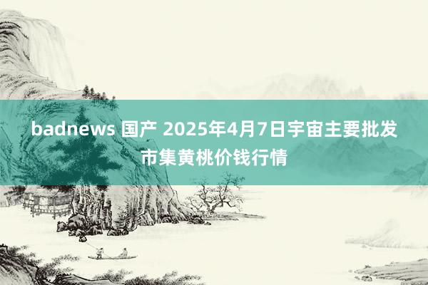 badnews 国产 2025年4月7日宇宙主要批发市集黄桃价钱行情