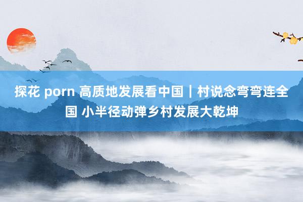 探花 porn 高质地发展看中国｜村说念弯弯连全国 小半径动弹乡村发展大乾坤